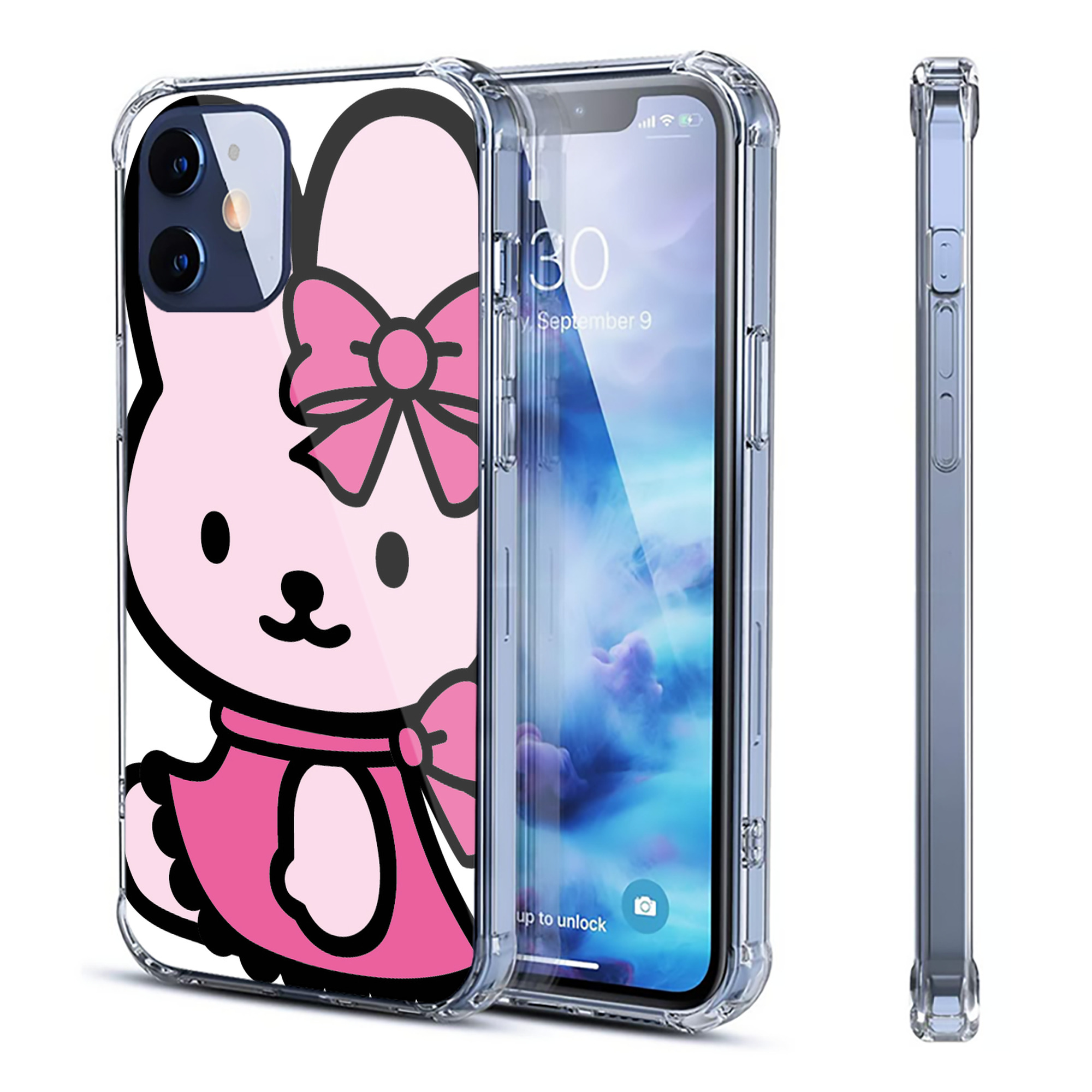 （画像用） Hello Kitty ハローキティ 【iPhone 12シリーズ対応】透明スマホケース（クリアソフトケース）